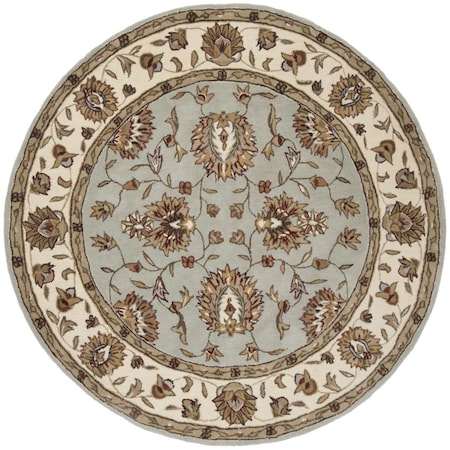 Safavieh 6 x 6 ft. Total Performance Hand Hooked Area RugLight Blue & Ivory TLP416B-6R